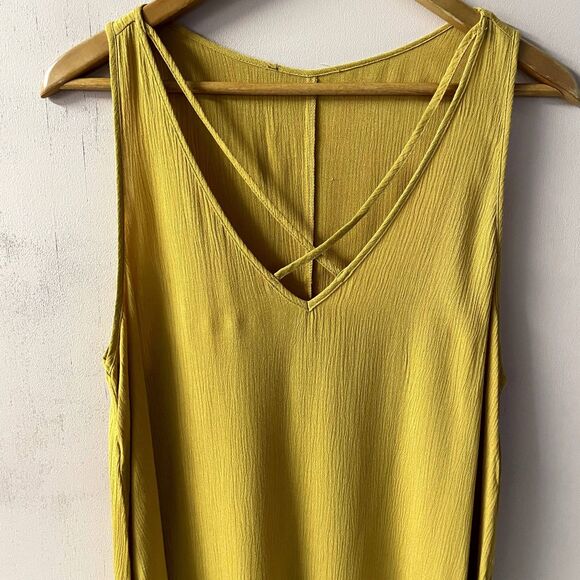 Forever 21 NWOT Mustard Yellow Tank Dress Size M - Picture 5 of 10